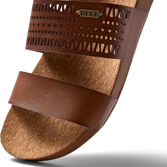 Cushion Vista Perf Sandals Women Rubber Cork Beach Casual Breathable - Picture 6 of 7